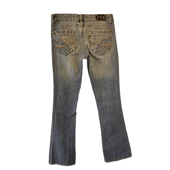 Y2K H&G Distressed Low Rise Bootcut Jeans Sz 7 – 2000s Mall Brand Denim - Picture 4 of 8